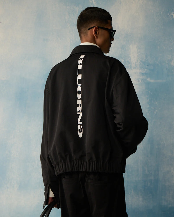 Black Boxy Utility Jacket